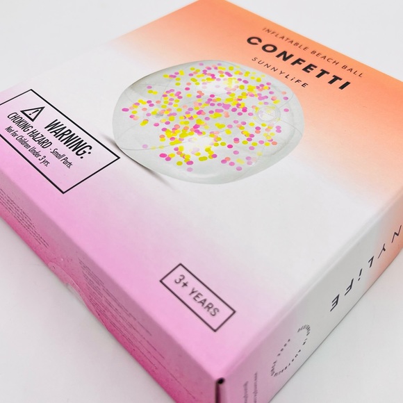 Sunny life Confetti Inflatable Beach Ball - Picture 3 of 6